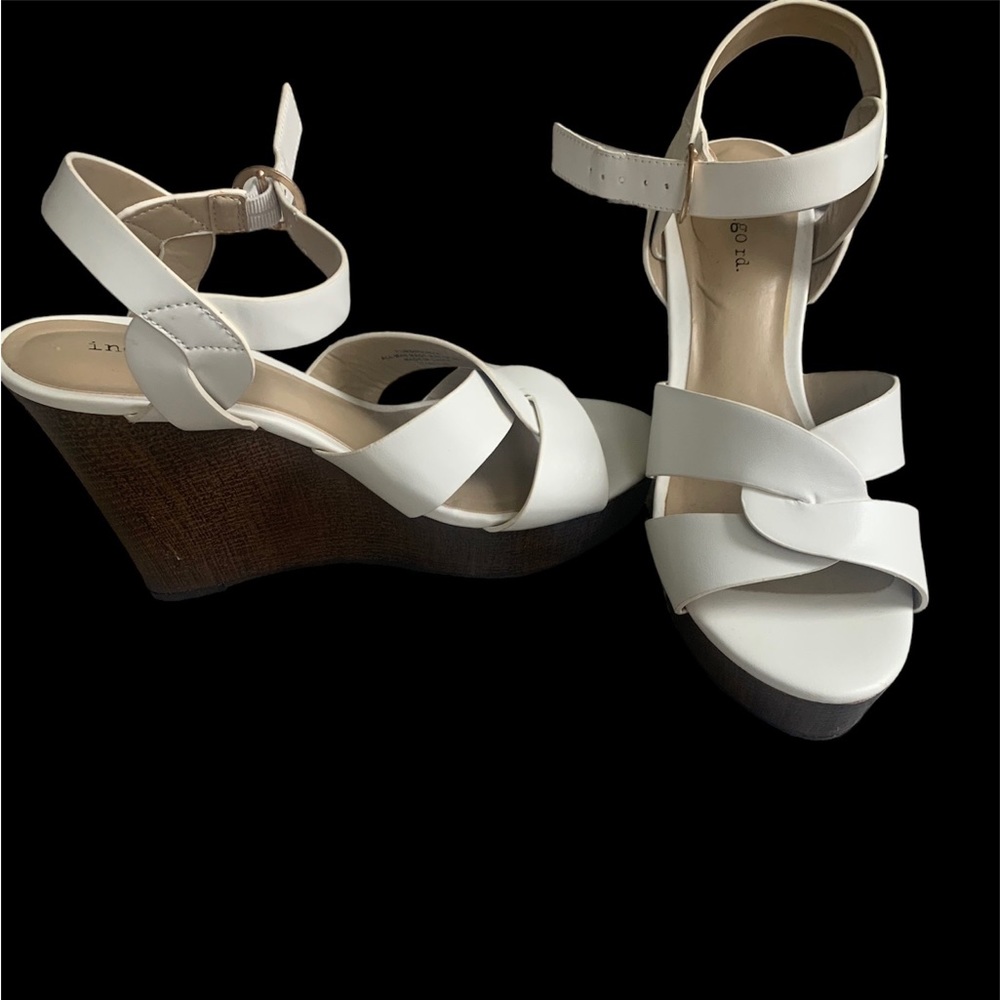 White Wedge Sandals